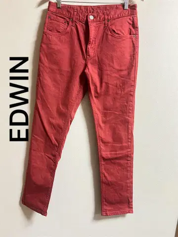 EDWIN 레드 스트레이트 데님 31