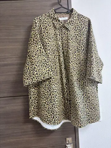 FREAK'S STORE 레오파드 무늬 오버 사이즈 셔츠