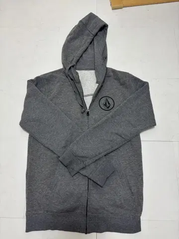 Volcom 그레이 풀 집업 후드티 L 사이즈