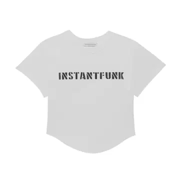Instant Funk 로고 티셔츠 크롭