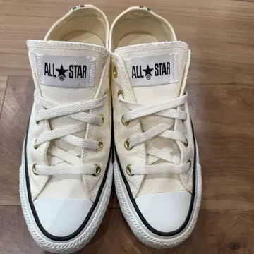올스타 23cm 컨버스 아이보리 스니커즈 비둘기 골드