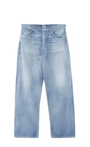 오라리 SELVEDGE FADED LIGHT DENIM WIDE