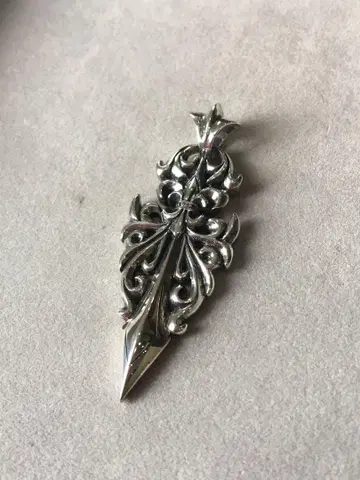 [새상품] silver925 백합 대거 목걸이 펜던트 각인 있음