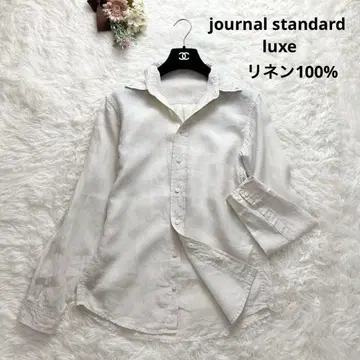 저널 스탠다드 랙스 셔츠 블라우스 린넨 100% 아이보리