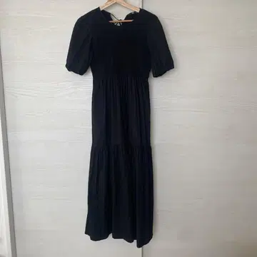 ZARA 자라 셔링 절개 티어드 원피스