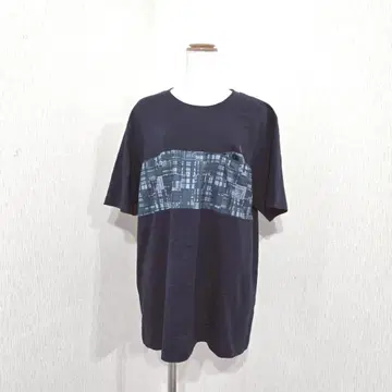 Hush Puppies 넉넉한 배색 체크 티셔츠, 개, 네이비