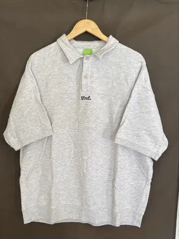 Huf 그레이 피케 셔츠 XL