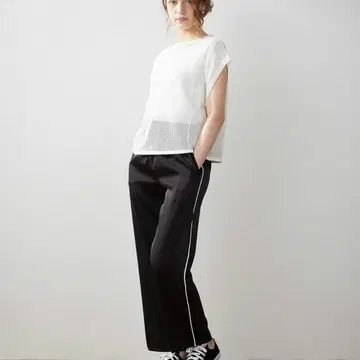 루스쿠 홀리데이 릴랙스 새틴 라인 팬츠 여성 블랙 L