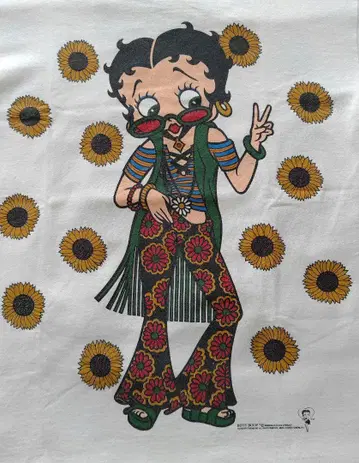 90s BettyBoop 빈티지 티셔츠 베티 붑 아메카지 양면