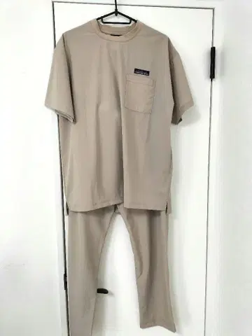 사우전드 마일 썸머 베케이션 셋업 베이지 반팔 롱 바지 여름