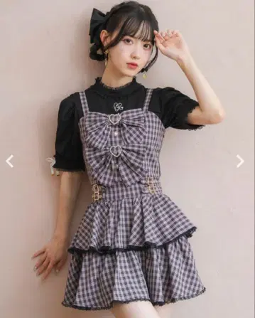 ROJITA 더블 리본 뷔스티에 카트 세트