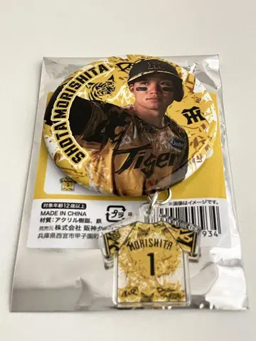 한신 타이거즈 모리시타 쇼타 선수 시크릿 참 포함 캔뱃지