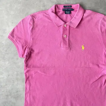 13577 여성용 Ralph Lauren 자수 로고 피케 셔츠