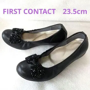 FIRST CONTACT 컴포트 펌프스 23.5 블랙 비쥬 리본