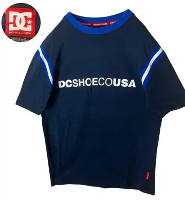 굿 디자인 구제 의류 DC SHOE CO USA 큰 로고 풋볼 티셔츠