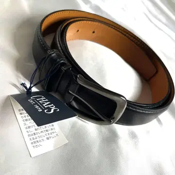 새상품 택 포함 CHAPS 챕스 소가죽 가죽 벨트 일본제 블랙