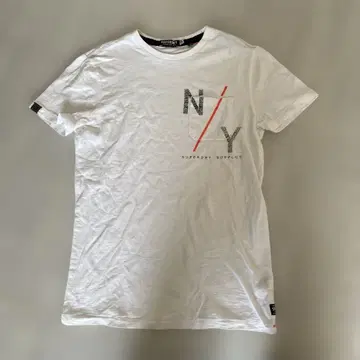 SUPERDRY N/Y 로고 티셔츠 S 사이즈 화이트