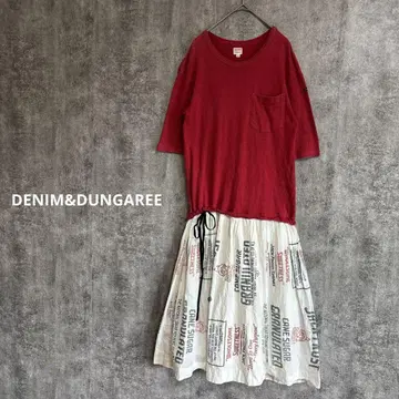DENIM DUNGAREE 도킹 원피스 빈티지 구제 의류 페