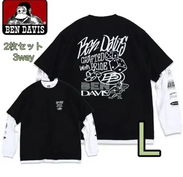 BEN DAVIS 티셔츠 반팔 긴팔 롱T 2장 주사위 L