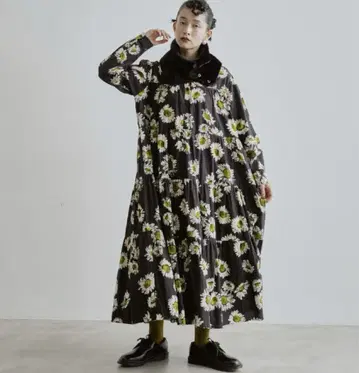 manana suerte 오리지널 프린트 티어드 원피스 플라워
