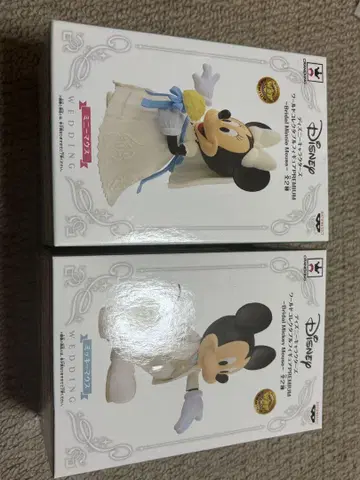 미키 미니 웨딩 피규어 2개 세트