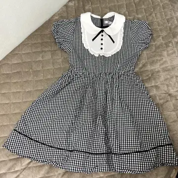 Ank Rouge 앙크루즈 깅엄 체크 원피스 블랙