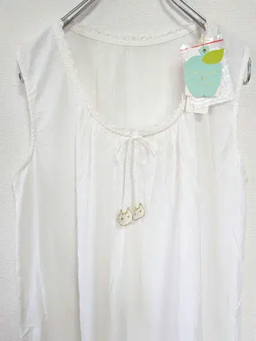 새상품 프랑슈리페 화이트 고양이 레이스 프릴 슬리브리스 원피스 M
