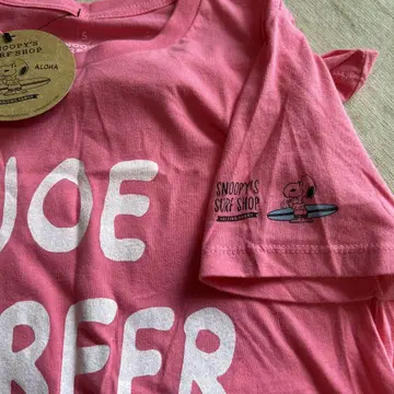 SNOOPY'S SURF SHOP 핑크 티셔츠 S 사이즈
