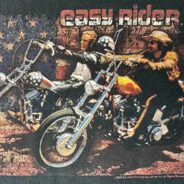 EASY RIDER 티셔츠 1969년 무비 카피라이트 원 씬