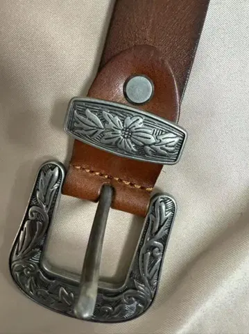 RRL 가죽 벨트 브라운