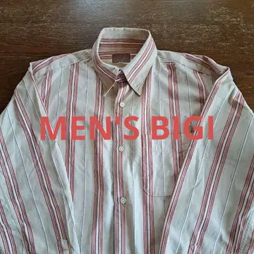MEN'S BIGI 면 셔츠 L 사이즈 빈티지