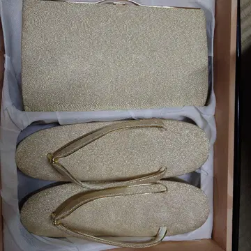 조리 백과 클러치 백 세트 골드 컬러