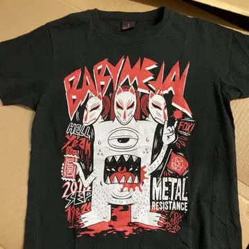 BABYMETAL 메탈 레지스탕스 티셔츠 S 사이즈