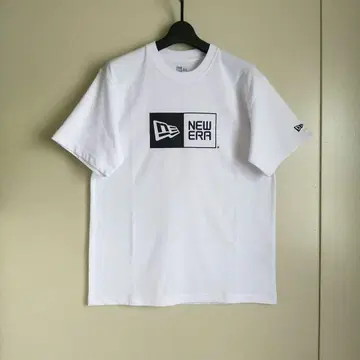 뉴에라 반팔 코튼 티셔츠 박스 로고 화이트 XL 사이즈 새상품