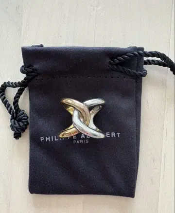 PHILIPPE AUDIBERT 크로스 반지 실버 골드 콤비