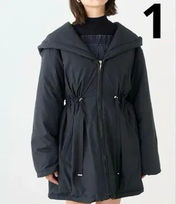 snidel 니시카와 레이디 모즈 코트 블랙 SWFC235002