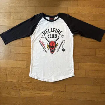 기묘한 이야기 HELLFIRE CLUB 7부 소매 티셔츠 남성용 S