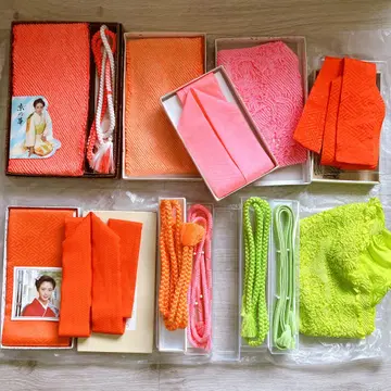 기모노 잡화 세트 허리띠 오비 장식 천 레이어트 카라