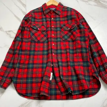 70년대 새상품급 PENDLETON 펜들턴 보드 셔츠 타탄 체크 L