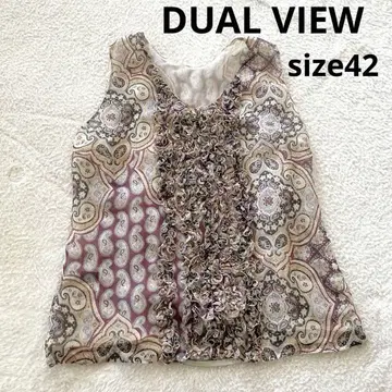DUALVIEW 듀얼 뷰 쉬폰 슬리브리스 페이즐리 사이즈 42