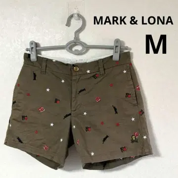MARK & LONA 마크앤로나 하프 팬츠 골프 올 패턴 브라운 M