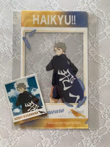 하이큐 스가와라 코시 가로막 캐릭터 클리어 파일 사진풍 메탈 스티커
