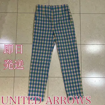 UNITED ARROWS 유나이티드 애로우즈 깅엄 체크 슬림 팬츠
