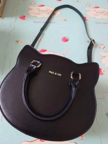 PAUL & JOE 고양이 모양 숄더백 블랙