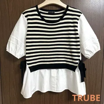 새상품급 TRUBE 트루베 상의 도킹 풀오버 블라우스