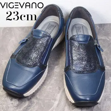 새상품급 VIGEVANO 네이비 슬립온 23 사이드 지퍼 비제바노