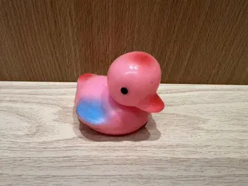 (비닐 소재) 핑크 오리 모양 피규어