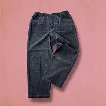 남성용 코듀로이 캐주얼 팬츠 스트릿 루즈핏 블랙 블랙