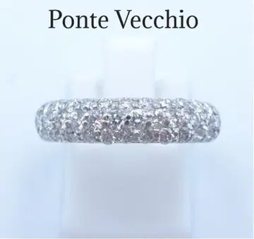 폰테베키오 플라티나 다이아몬드 0.80ct 파베 반지