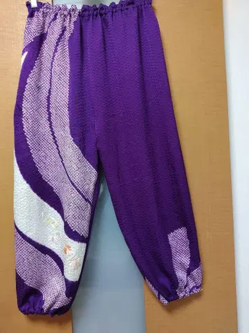 기모노 리메이크, 순수 실크, 짜기 몸빼 팬츠